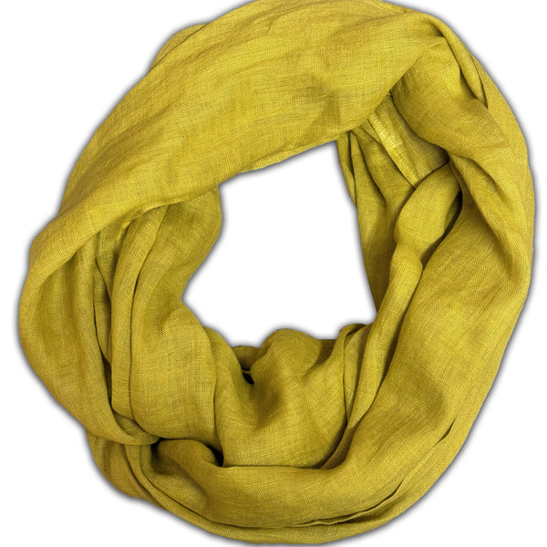 Infinity scarf yellow-green citron