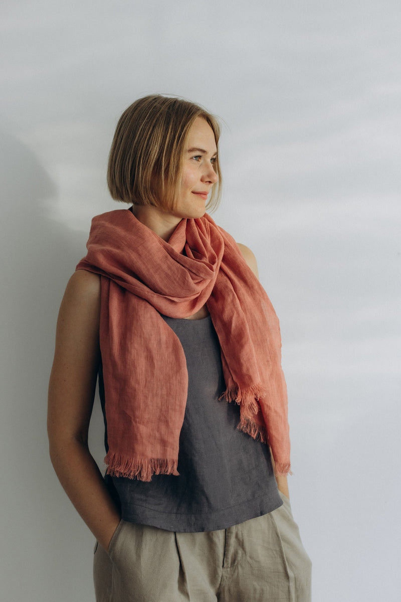 Linen Scarf rose