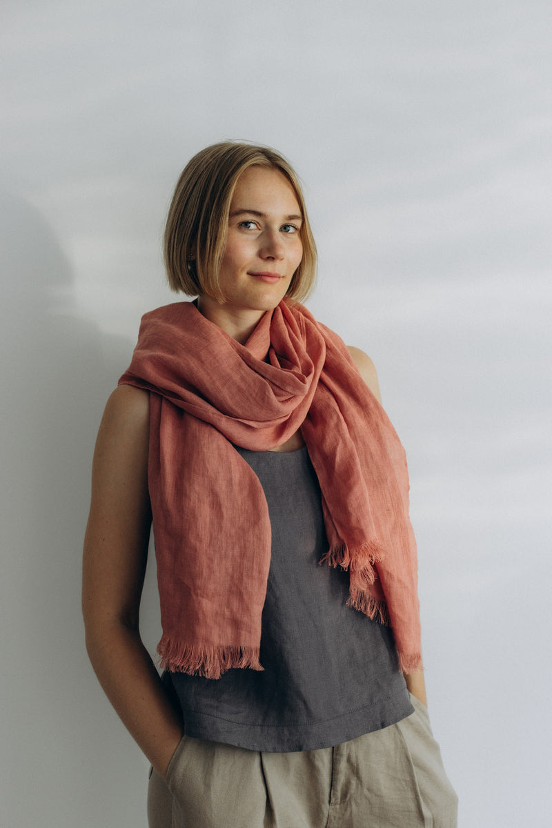 Linen Scarf rose