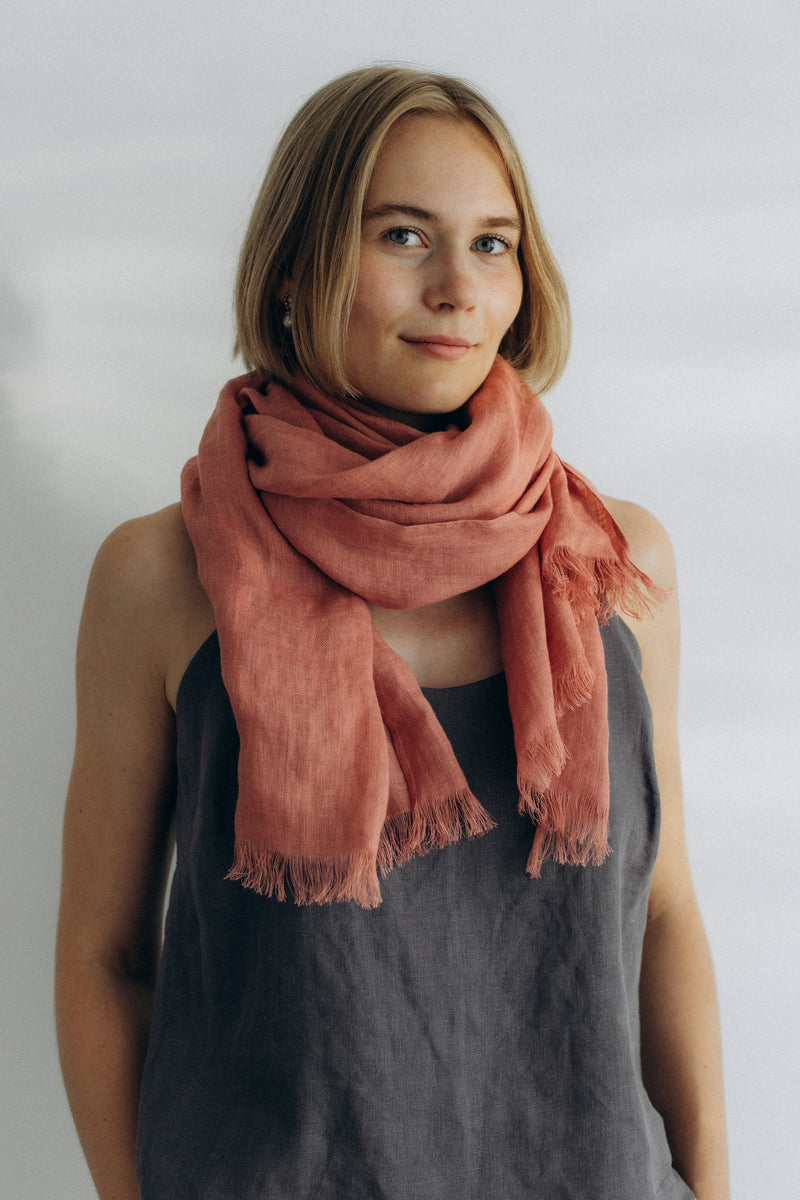 Linen Scarf rose