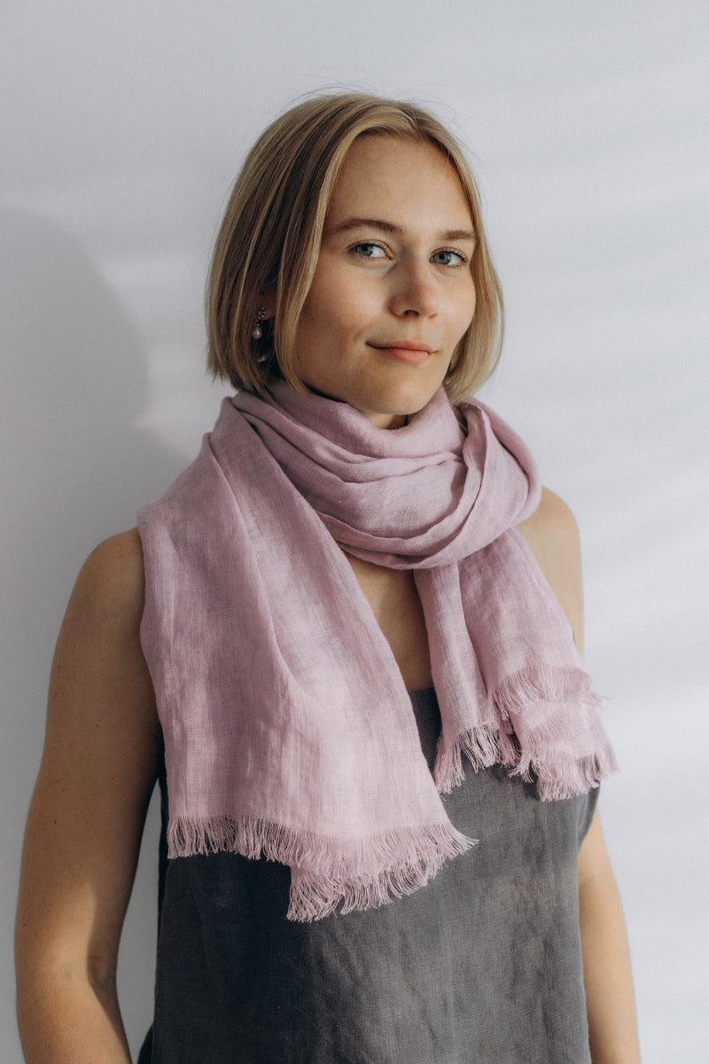 Linen Scarf pastel lila