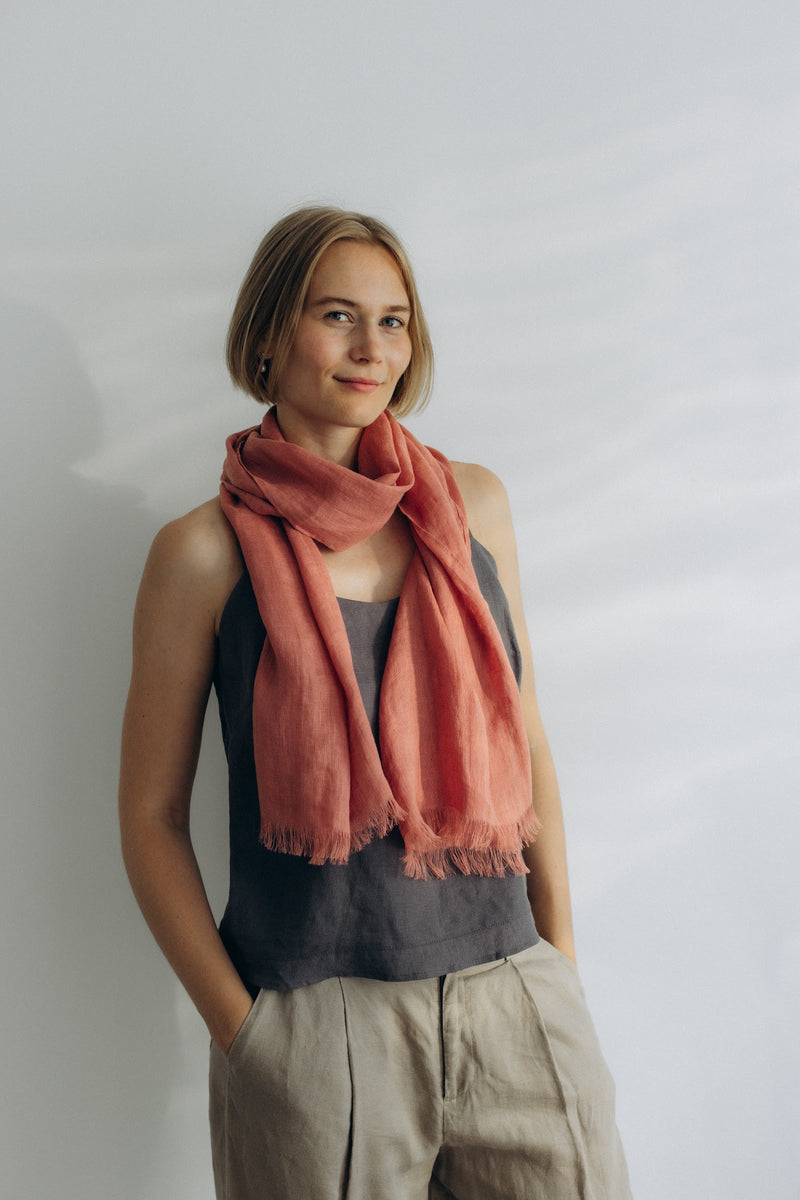 Linen Scarf rose