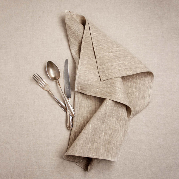 Linen kitchen towel, melange gray